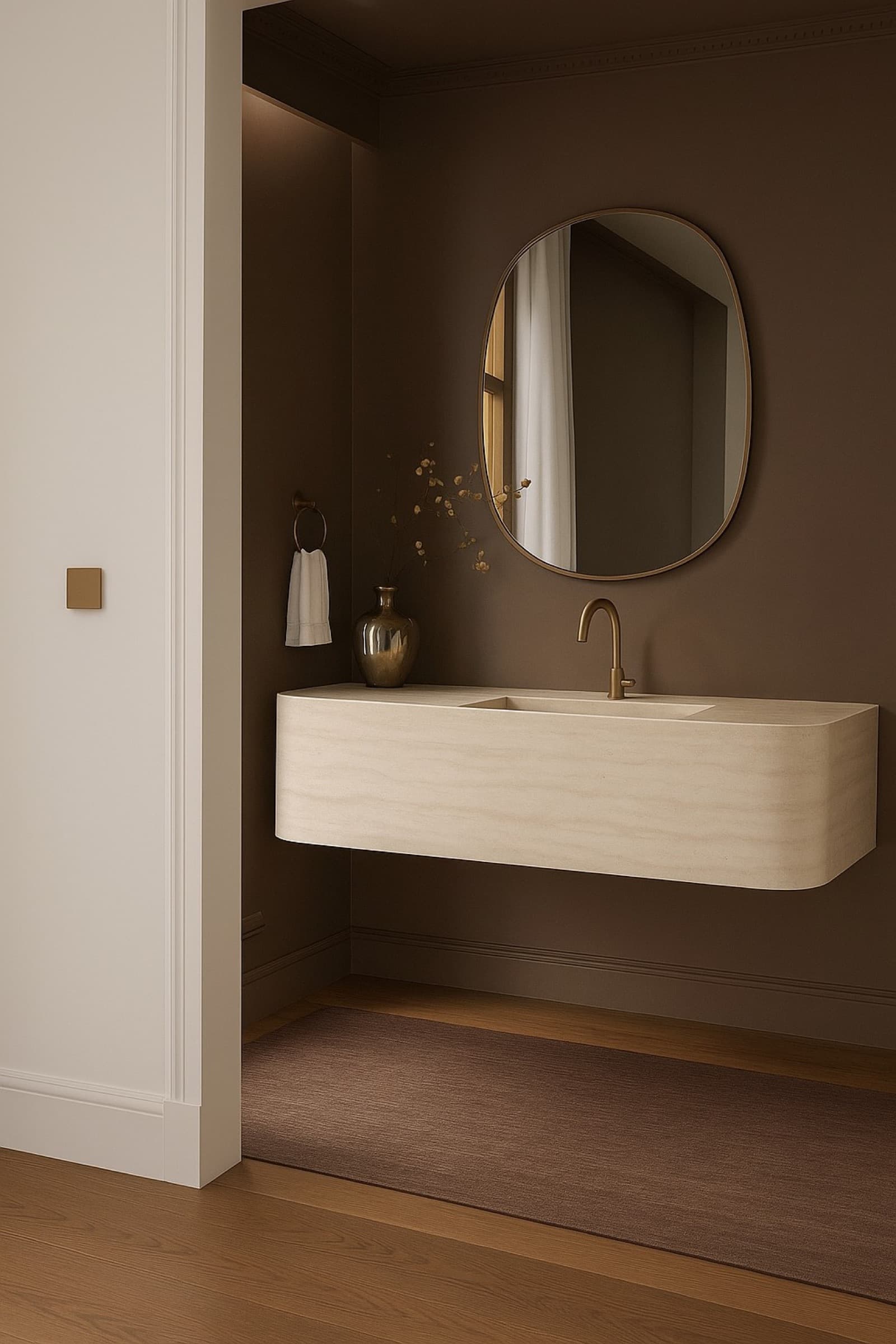 Réalisation avec le coloris Travertino
